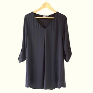 Lush Dress Women's Small Navy Long Sleeve